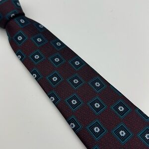 Canali Pattern Silk Tie 60” Long